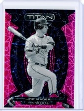 2023 Panini Chronicles Titan JOE MAUER Twins Pink Velocity Prizm 8/17