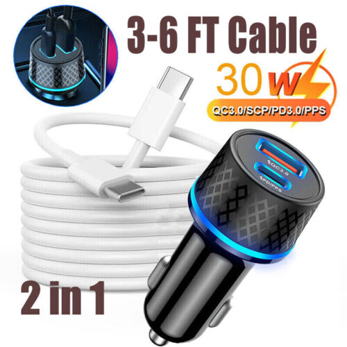 USB PD 30W Car Charger Fast Charge Adapter For Motorola Moto G Power G Play