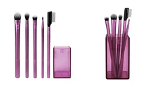 REAL TECHNIQUES Enhanced Eye Set Brush Cup shadow eyeliner mascara 6 pcs
