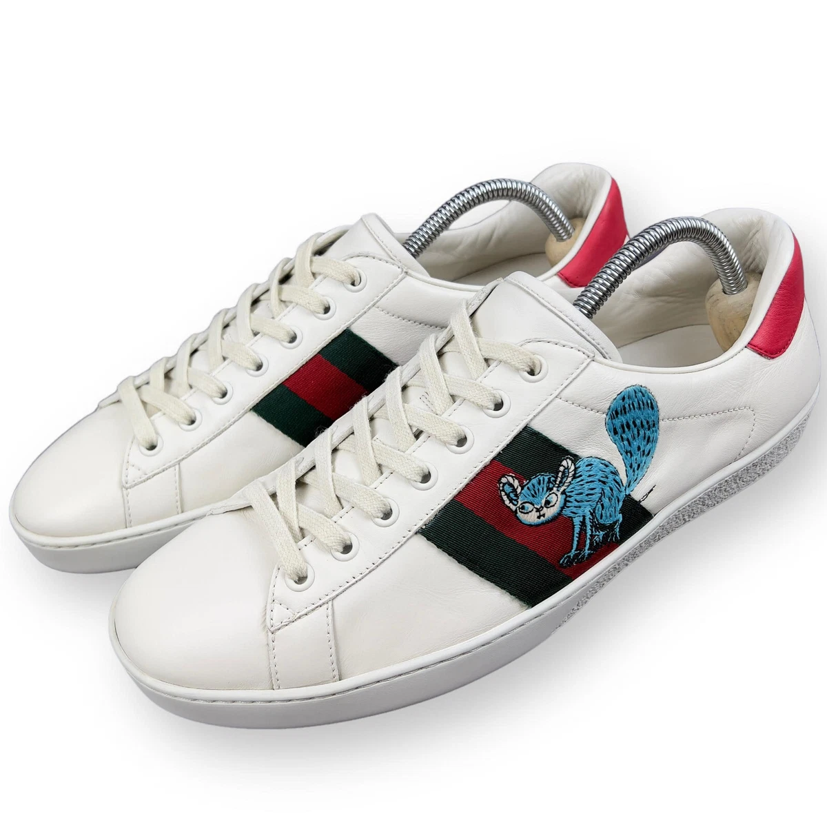 Gucci Men's Ace Embroidered Sneaker, White, Leather