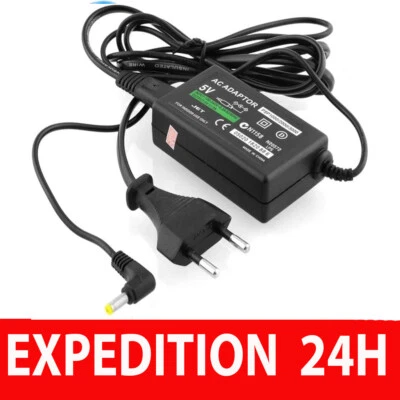 Cable Chargeur Secteur Alimentation EU Noir Compatible avec PSP 1000 2000 3000