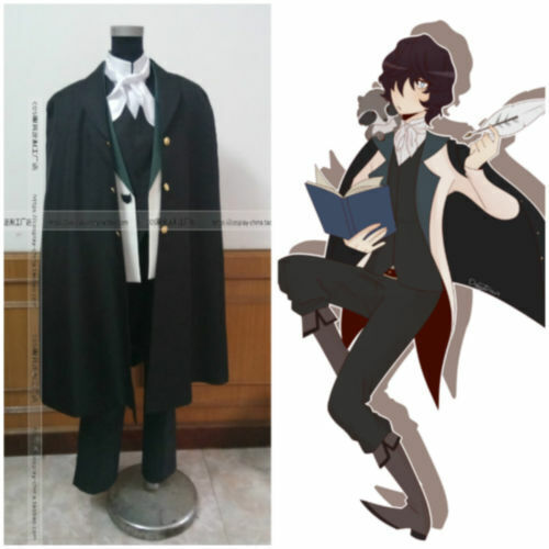 Bungo streunende Hunde Edgar Allan Poe Outfit Uniform Cosplay Kostüm maßgeschneidert/ - Bild 7 von 7