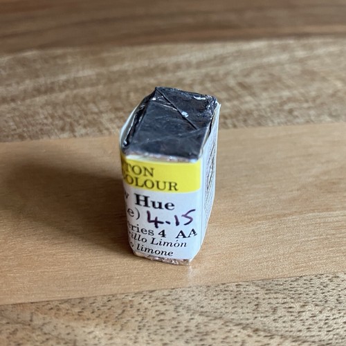 Winsor & Newton Artists’ Watercolour Paint Half Pan Lemon Yellow Nickel Vintage - Picture 3 of 4