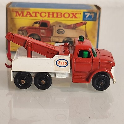 1968 Vintage Ford HEAVY WRECK TRUCK Esso Matchbox Lesney No