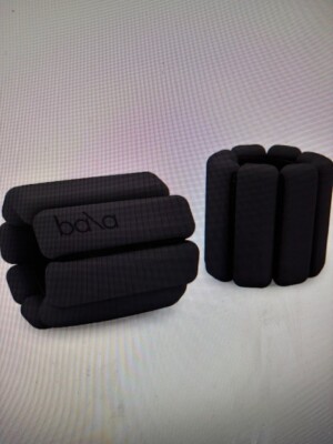 Set of 2 Bala Bangles 1 LB Each Adjustable Wrist & Ankle Weights Charcoal NEW