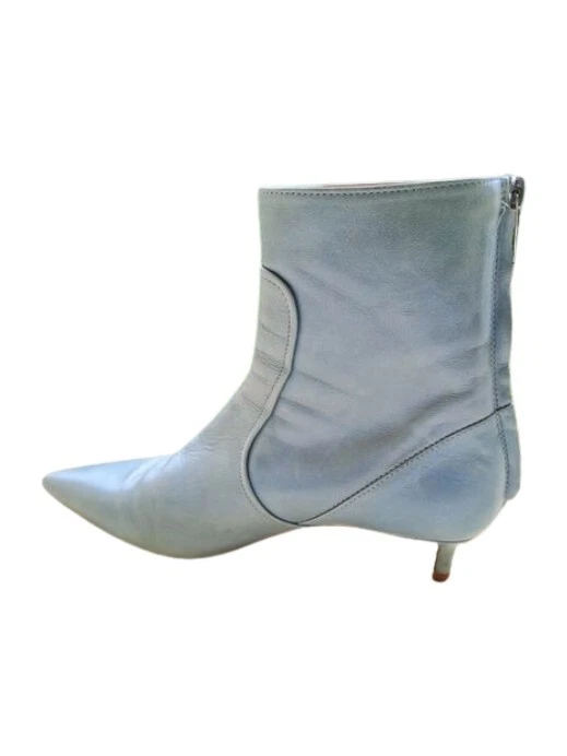 Bottines Cuir Bleu Clair Zara Basic P37 - Photo 3/4