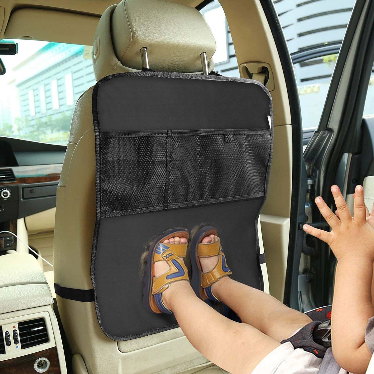 Waterproof Kick Mats Car Organizers Seat Back Protector with
