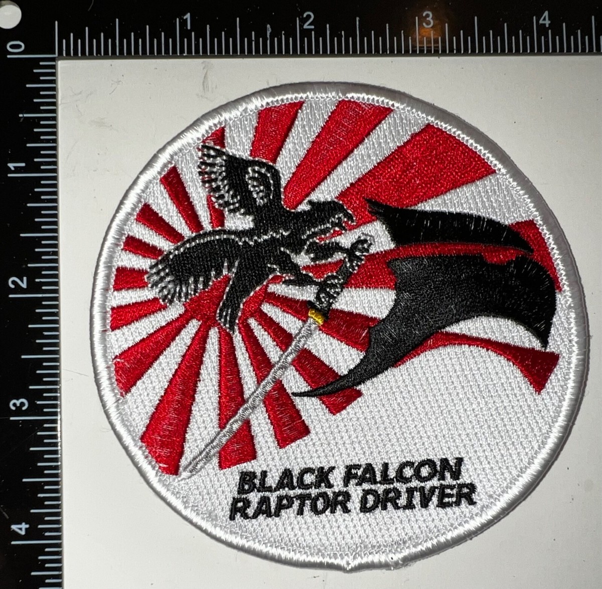 USAF 27th Fighter Squadron Black Falcon Raptor Driver Patch USAF 27th Fighter Squadron Black Falcon Raptor Driver Patch