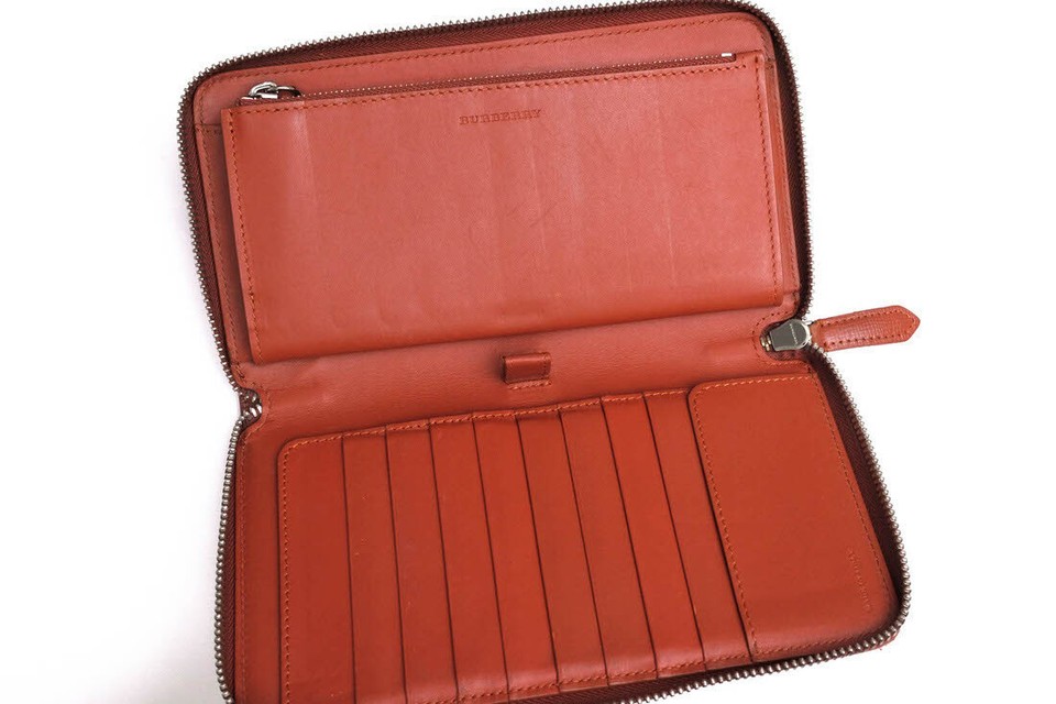 Burberry Long Wallet Renfrew Zip Around London Leather Collection eBay