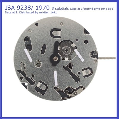 NEW ! ISA 9238 / 1970 Quartz Movement Swiss made , 3 Subs Dials | eBay