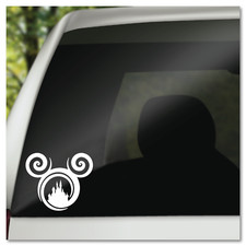 6" Swirl Mickey Mouse Head w/ Disney Castle Vinyl Decal Sticker