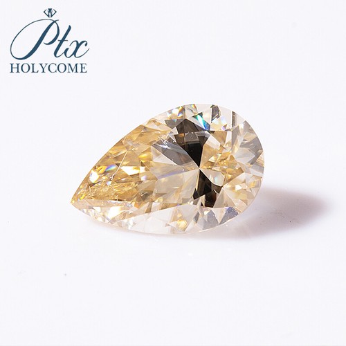 Pear Excellent Cut Moissanite Champagne VVS1 Loose Gemstone With GRA Certificate - Picture 14 of 14