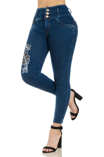 KIWI JEANS pantalones colombianos cintura alta Levantacola 2311 | eBay