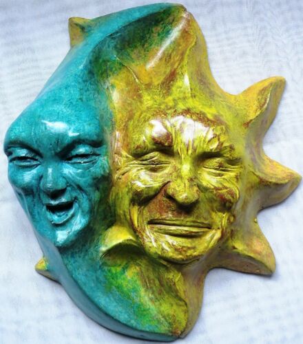 8" Sun and Moon Hanging Sculpture Adds a Unique Touch to Any Yard or Garden - Photo 1/12