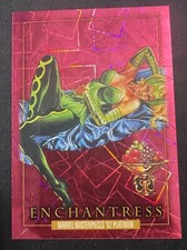 2024 SkyBox Marvel Masterpieces ‘92 Platinum #21 Enchantress Pink Lasers /992