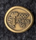 Athens 1896 Olympics. Bid Pin.100 Year Centennial. In English. Bronze