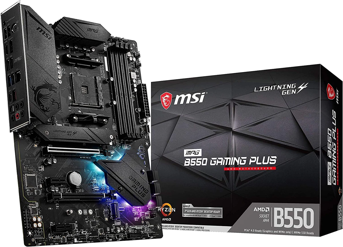 MPG B550 GAMING plus Gaming Motherboard AMD AM4 DDR4 Pcie 4.0