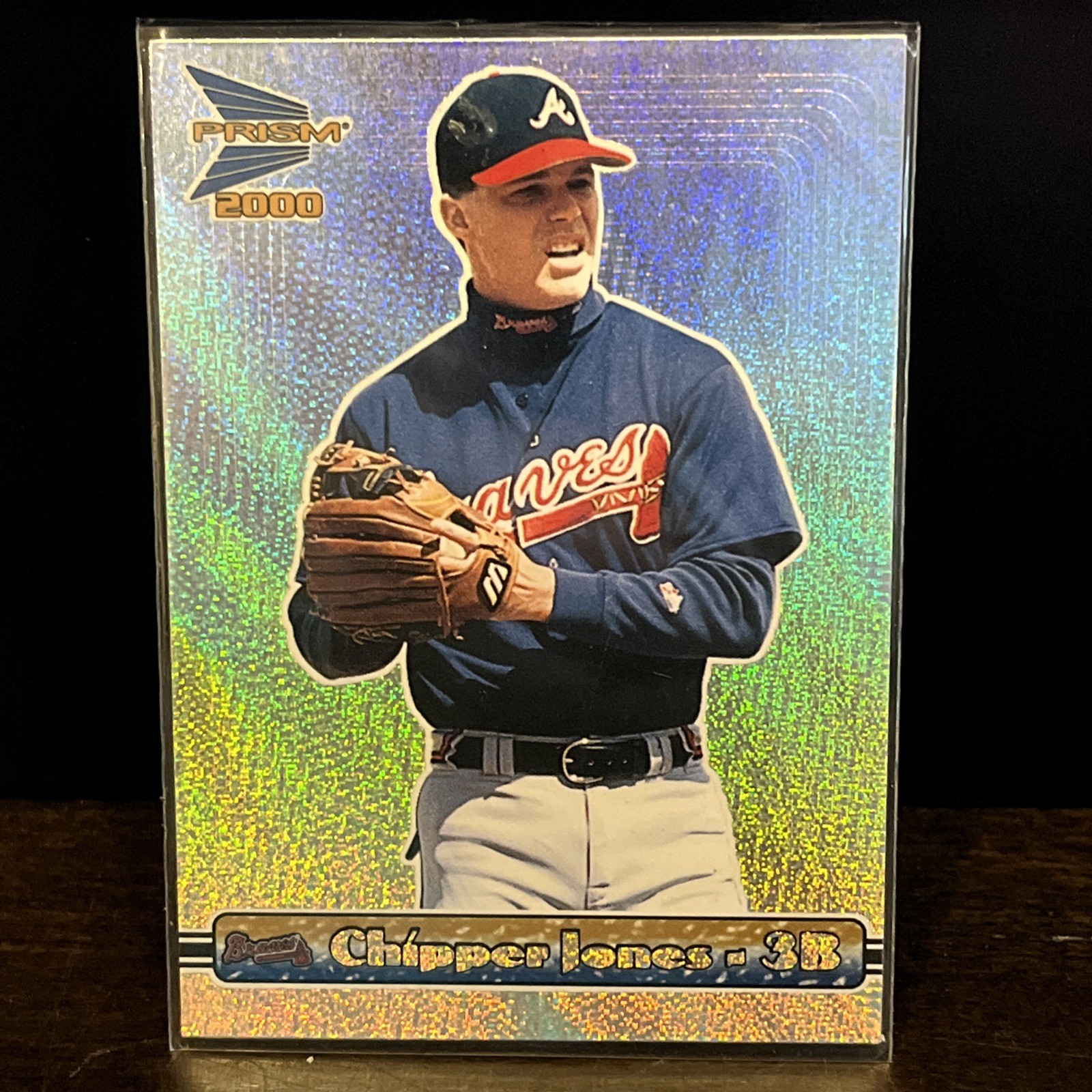 2000 Pacific Prism Chipper Jones #12 Silver Tinsel Parallel Braves HOF