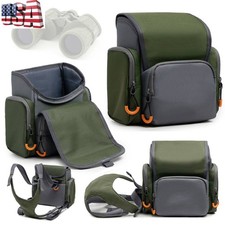 Binocular Harness Chest Pack w/ Rangefinder Pouch Rain Cover for Hunting Green