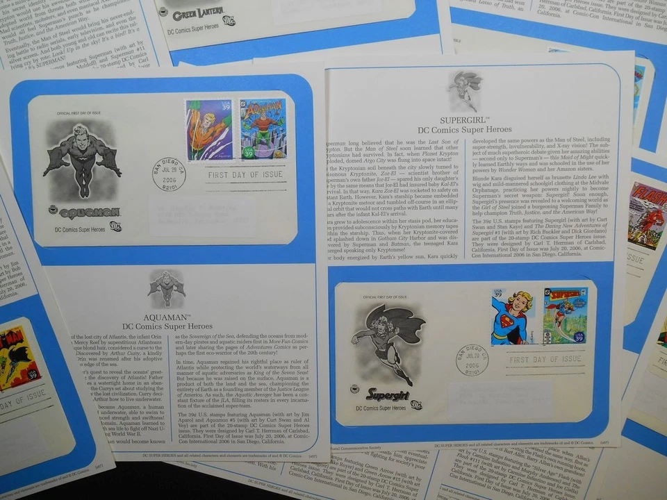 2006 D C COMIC SUPER HEROES Sc 4084a-t Superman Batman Wonder Woman 10 pages - Image 3 of 4