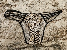 True Vintage Victoria's Secret Smooth Silky Satin Strappy Cheekini Panties Small