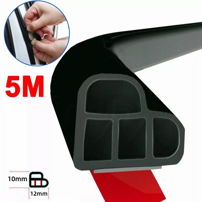 Tira de sellado de goma insonorizante universal de 16,4 pies para capó de maletero de puerta Foto 2 de 4