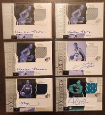 (6) 2003-04 UD SPX RPA Lot Rookie Patch Auto /1999 /1250 Bogans Jones Howard 