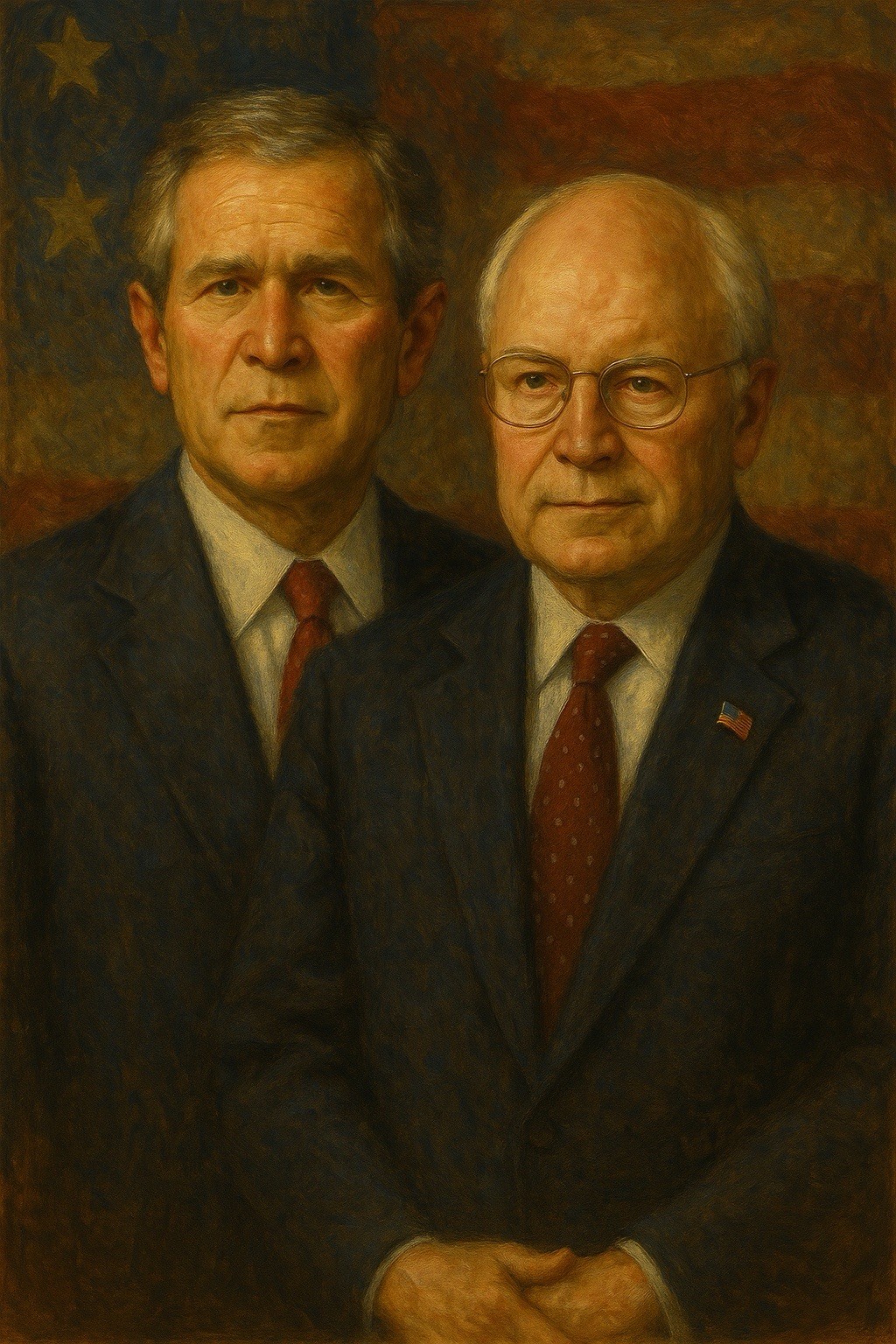 RIP Vice President Dick Cheney Commemorative Portrait Print George W Bush 8.5x11
