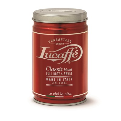 Lucaffe CLASSIC 250g Dose gemahlen, Kaffeepulver Arabica Robusta, kräftig, Crema