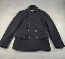 Superdry Mens Peacoat Medium Commodity Edition Classic Fit Wool Blend Black