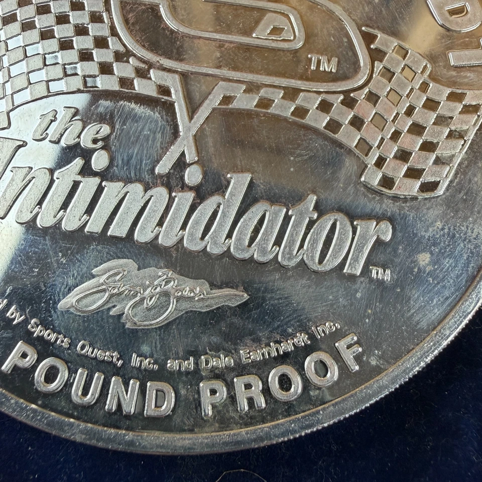 Moneda de Plata NASCAR Serie Coleccionistas Dale Earnhardt Prueba Una Libra Foto 4 de 4