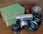 Werra set with three lenses, box, case