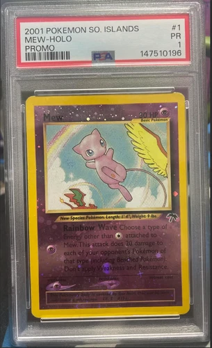 Pokémon TCG 2001 Southern Islands Mew 1/18 PSA 1 *Very Low POP*