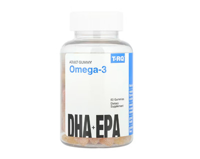 T-RQ, Omega-3-Fruchtgummmis, DHA + EPA, Zitrone, Orange, Erdbeere, 60 Stück