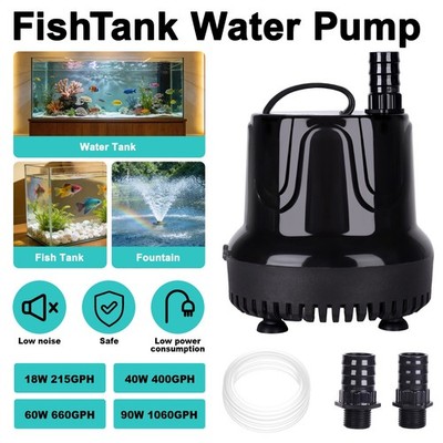 hygger Submersible Water Pump, Ultra Quiet with 2 Nozzles for Aquatic Use