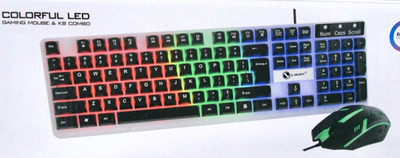 LIMEIDE GTX350 Rainbow Backlit  USB Wired Gaming Keyboard Mouse Set