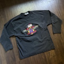 Vintage 90s Warner Bros Tasmanian Devil MC Taz Biker Long Sleeve 1993 XL