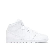 Nike Air Jordan 1 Mid Triple White GS Sneaker...