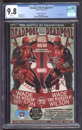 DEADPOOL KILLS DEADPOOL #1 MILE HIGH COMICS VINTAGE VARIANT CGC 9.8 Marvel 2013