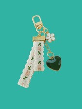 Heart Charm Keychain Flower Keyrings Bag Tags Backpack Clips Stylish Phone Clips