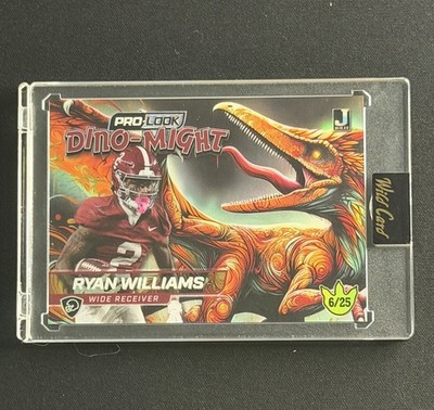 2025 Ryan Williams Wild Card Dino Might Pro-Look 6/25 Alumination 
