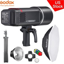 Godox AD600BMII 2.4G Strobe Flash Light AD-R6 BD-04 Barndoor 95cm Softbox Stand