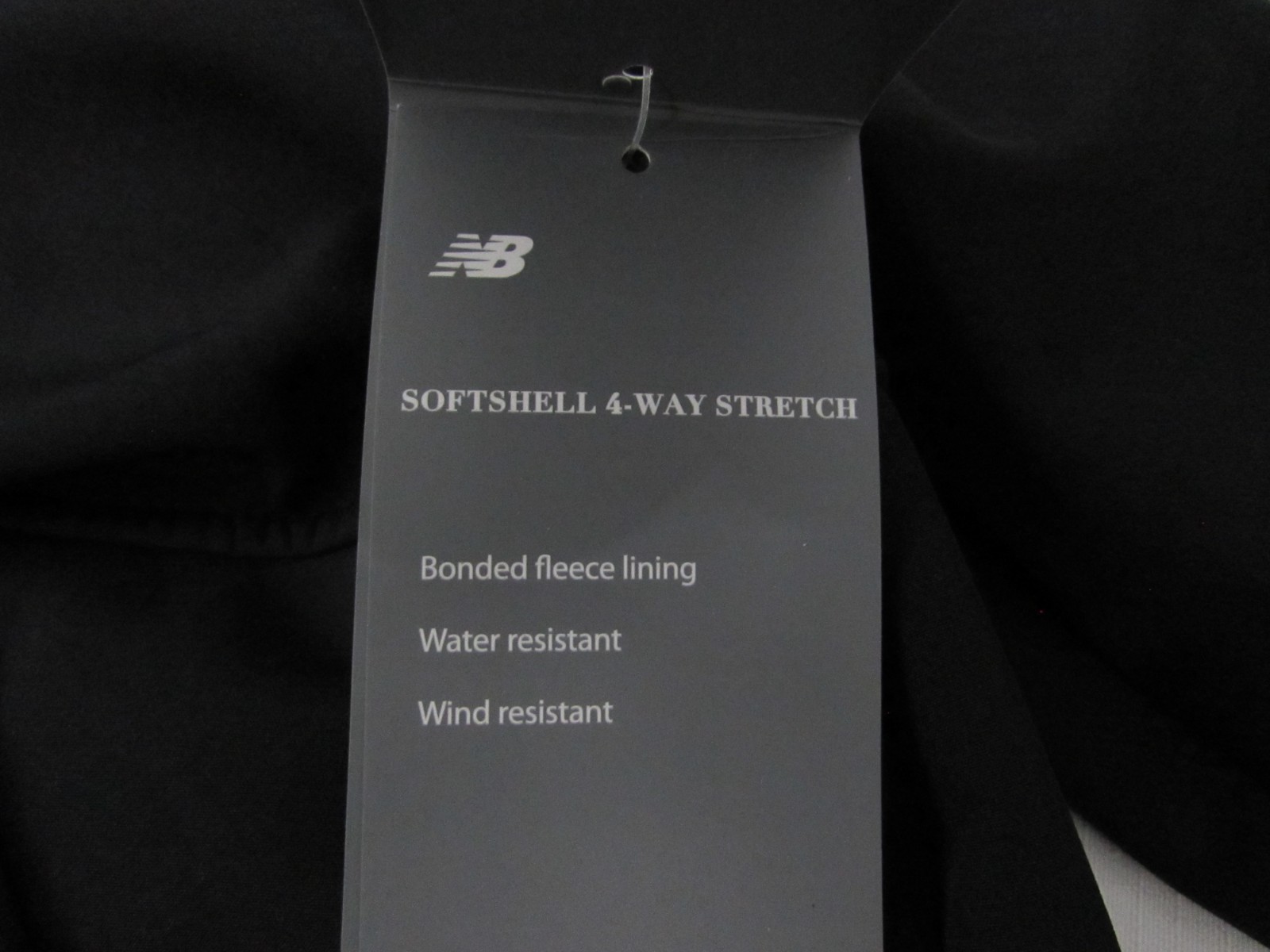 New Balance Mens Full Zip Softshell Bonded Fleece Jacket Black XL NWT