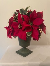 Large Red Poinsettia Centerpiece Table Decoration