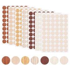 7 Sheets Screw Hole Sticker 21mm 54 in 1 Hole Covers, 7 Colors