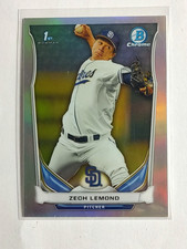 2014 Bowman Draft Chrome Refractors #CDP64 Zech Lemond San Diego Padres