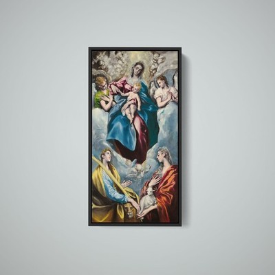 El Greco - Madonna and Child With Saint Martina and Saint Agnes - Fine Art Print