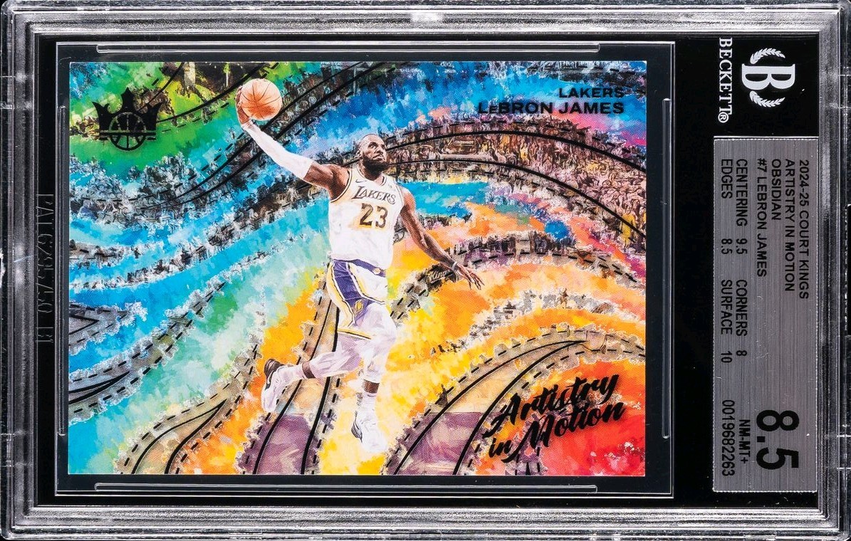 2024-25 Court Kings LeBron James #7 Artistry in Motion Obsidian 2/8 BGS 8.5