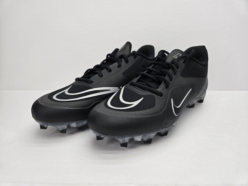 Size 10 Nike Men's Alpha Huarache 8 Pro Low Lacrosse Cleats Black Grey White - Picture 4 of 7