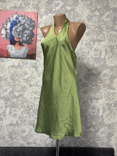 Women Cotton On Dress Green Polyester 34 / XS / 42
